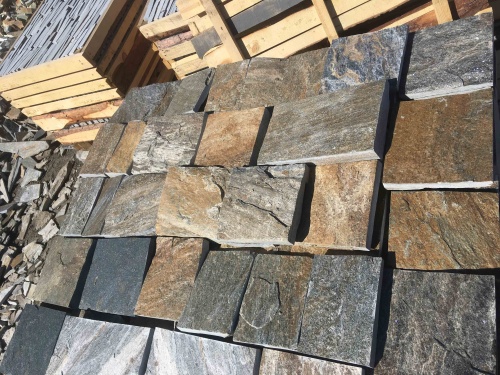 Плитка пилёная златолит Уральский для цоколя, отмостки купить в Верхней Туре