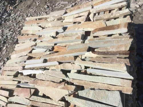 Горбушка златолит золотистый для облицовки купить в Верхней Туре